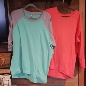 Euc 2 tunic tops 3/4 sleeve